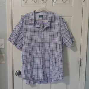 NWT Men's XXL purple & bluish gingham shirt